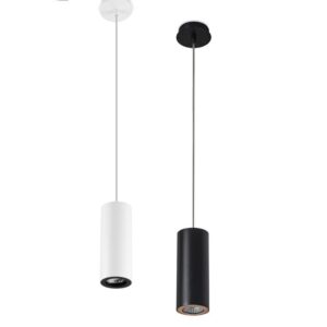 Pipe Small Leds-C4 Sospensione a Cilindro Nera o Bianca