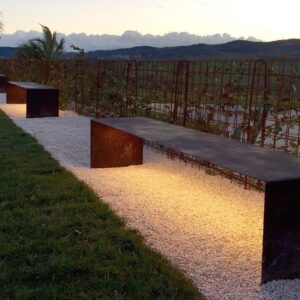 Seduta Lunga Renzo Serafini Arredo Luminoso da Esterno
