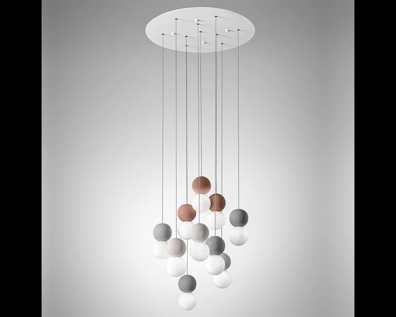 Sfera Gea Luce Lampadario Moderno Colorato 6 luci