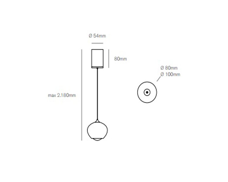 sospensione-led-6W-a-sfera-con-lente-skyfall-lens