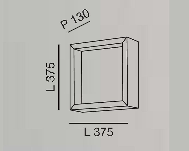 Window Fabas Applique Led Quadrata Tecnica