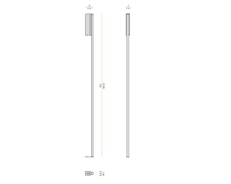 Hilow Line 150cm Panzeri Applique Led Moderna Tecnica