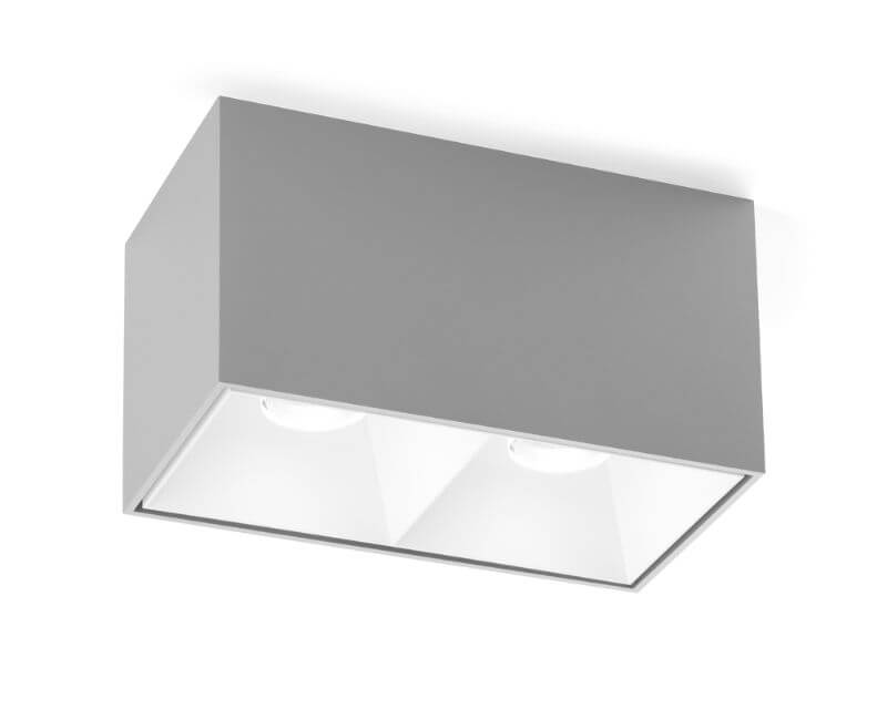 Riflettore Interno Doppio Box 2.0 Wever & Ducrè Alluminio Bianco