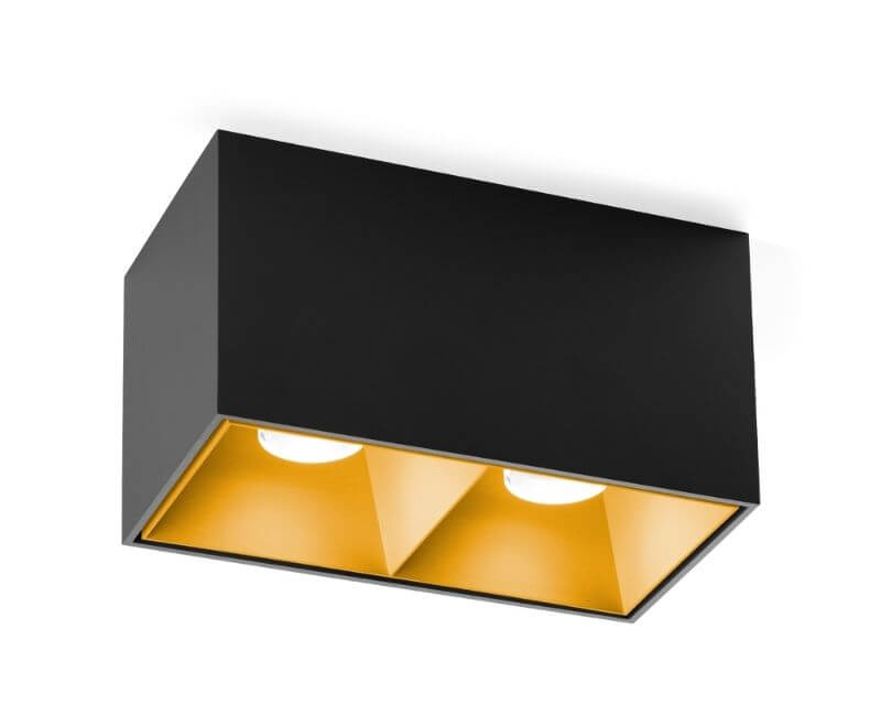Riflettore Interno Doppio Box 2.0 Wever & Ducrè Nero Oro