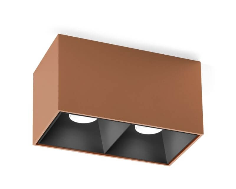 Riflettore Interno Doppio Box 2.0 Wever & Ducrè Rame Nero