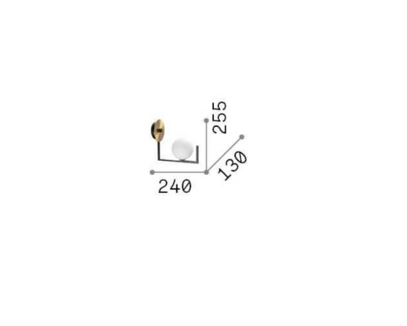 Birds ap1 Ideal Lux Applique in vetro soffiato tecnica