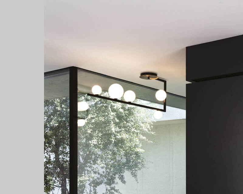 Birds pl5 Ideal Lux plafoniera in vetro soffiato ambiente