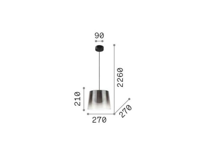 Fade Ideal Lux Lampada a sospensione vetro soffiato tecnica
