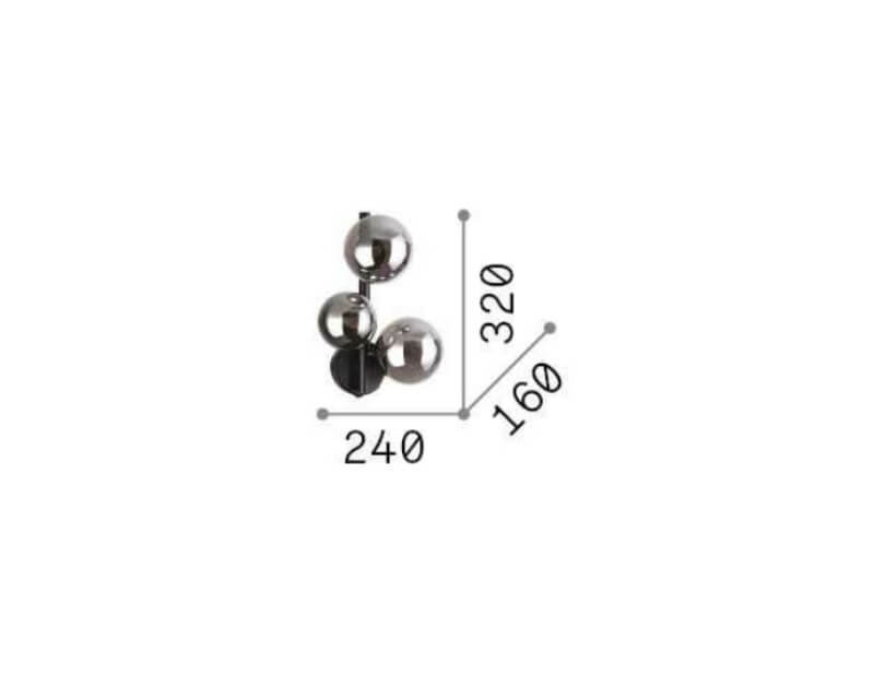 Perlage Ap3 Ideal Lux Applique in vetro soffiato tecnica