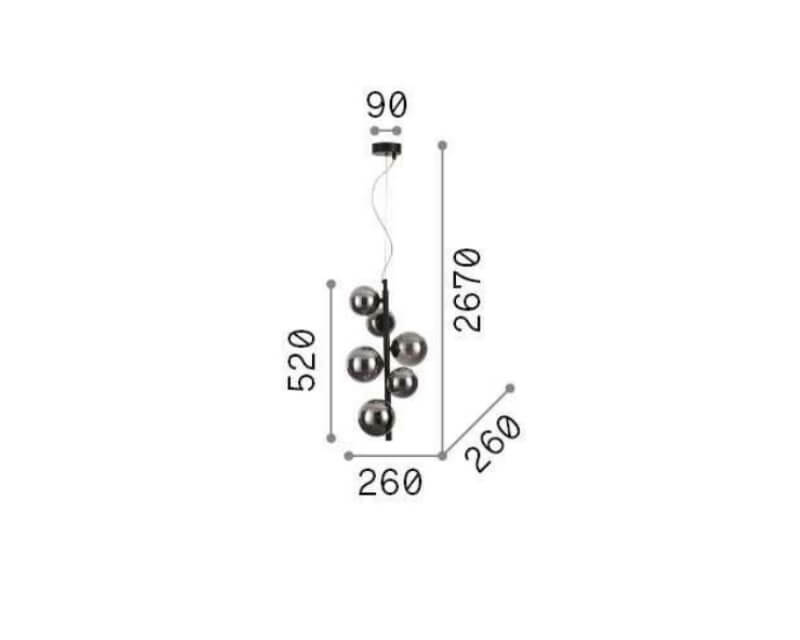 Perlage Sp6 Ideal Lux Lampada a Sospensione in vetro soffiato tecnica