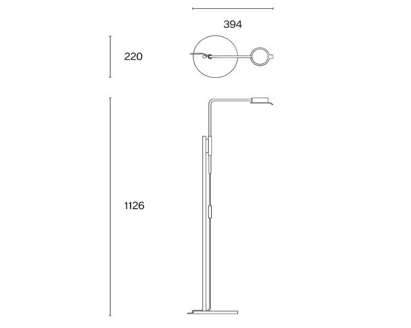 W102f Chipperfield Wastberg Lampada Led da terra tecnica