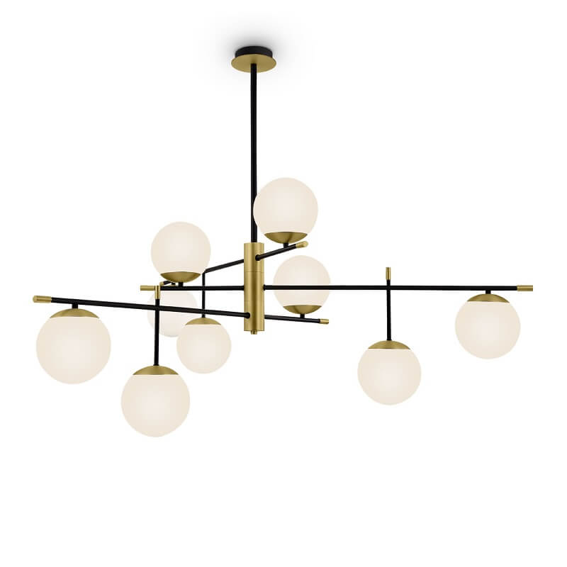 Nostalgia Maytoni Lampadario in vetro soffiato opaco