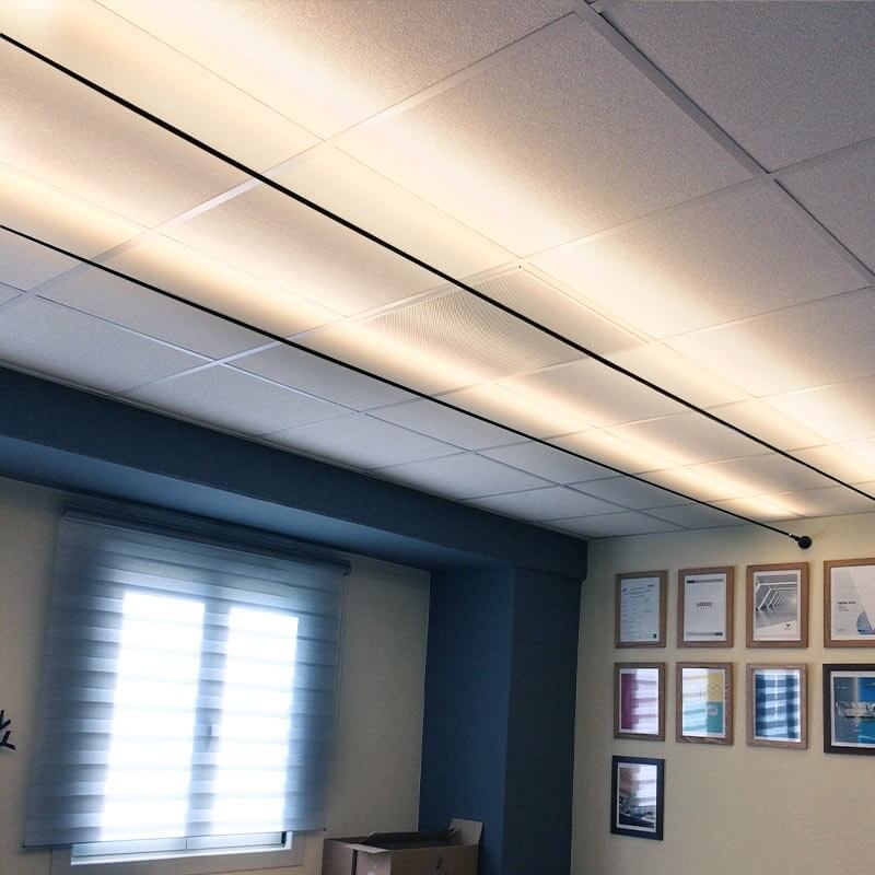 Teseo Ledco Linea di Luce Led in acciaio nero