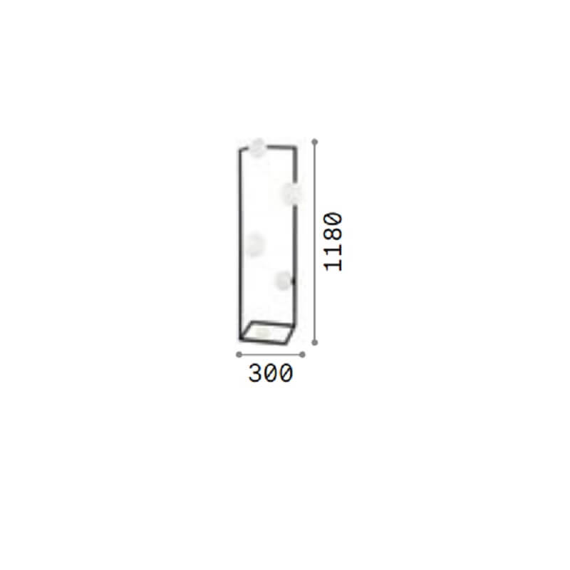 Angolo Ideal Lux Lampada da Terra moderna tecnica