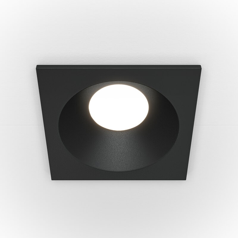 Zoom Maytoni Faretto ad incasso IP65 nero acceso