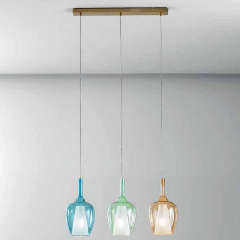 Ofelia Gea Luce Sospensioni di Design in vetro trasparente