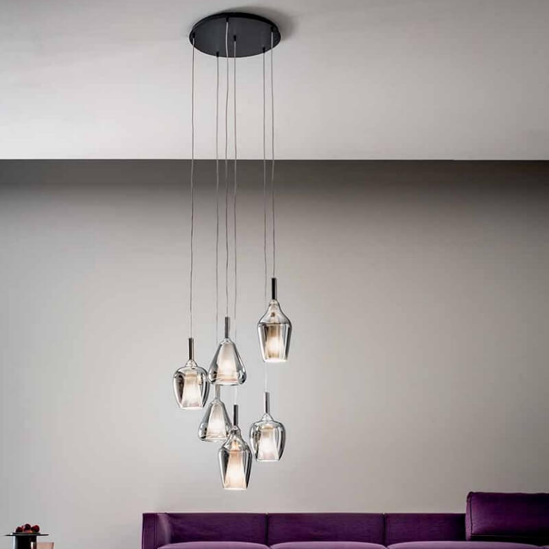 Ofelia Gea Luce Sospensioni in Vetro di Design ambiente
