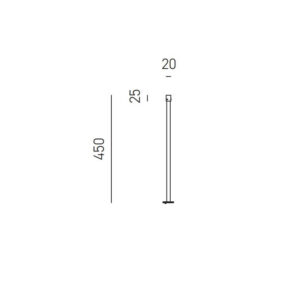 Gaeta SP/1 Gea Luce Tiges 45cm senza Rosone