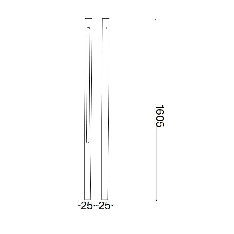 Jedi Pt Ideal Lux Palo Led da Esterno IP65 160 cm tecnica