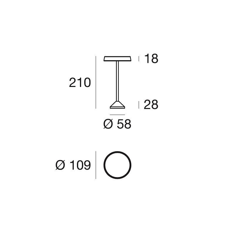Pistillo Decòrative Linea Light Paletto da Esterno 20 cm misura