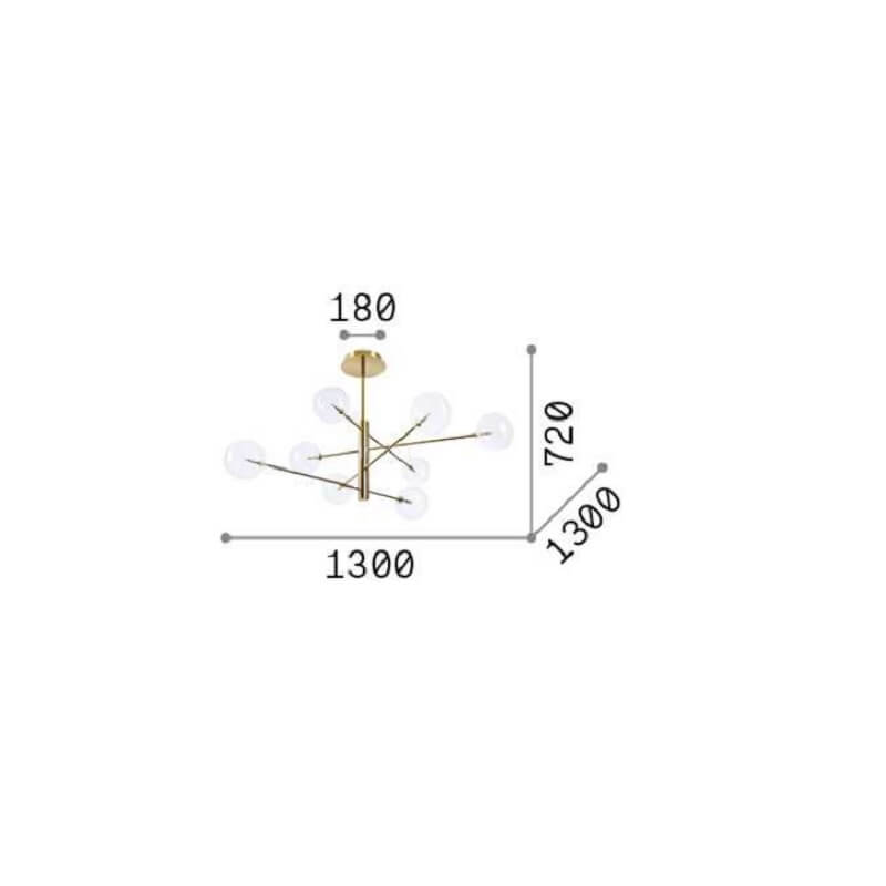 Equinoxe SP8 Ideal Lux Lampadario Moderno Sputnik