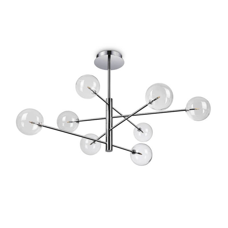 Equinoxe Sp8 Ideal Lux lampadario moderno sputnik cromo