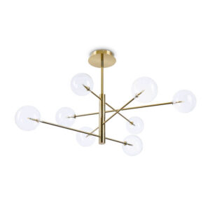 Equinoxe SP8 Ideal Lux Lampadario Moderno Sputnik - Ottone