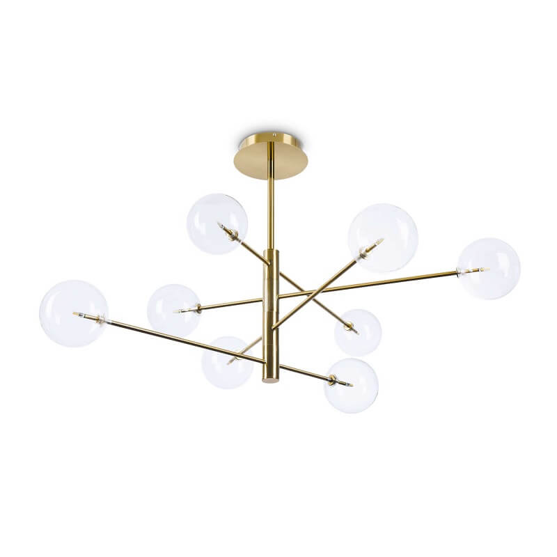 Equinoxe Sp8 Ideal Lux lampadario moderno sputnik ottone