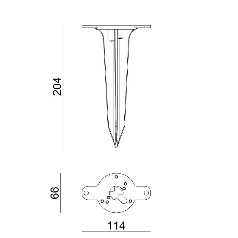KIT77 Paletto Decàrative Linea Light per Pistillo Paletto led tecnica