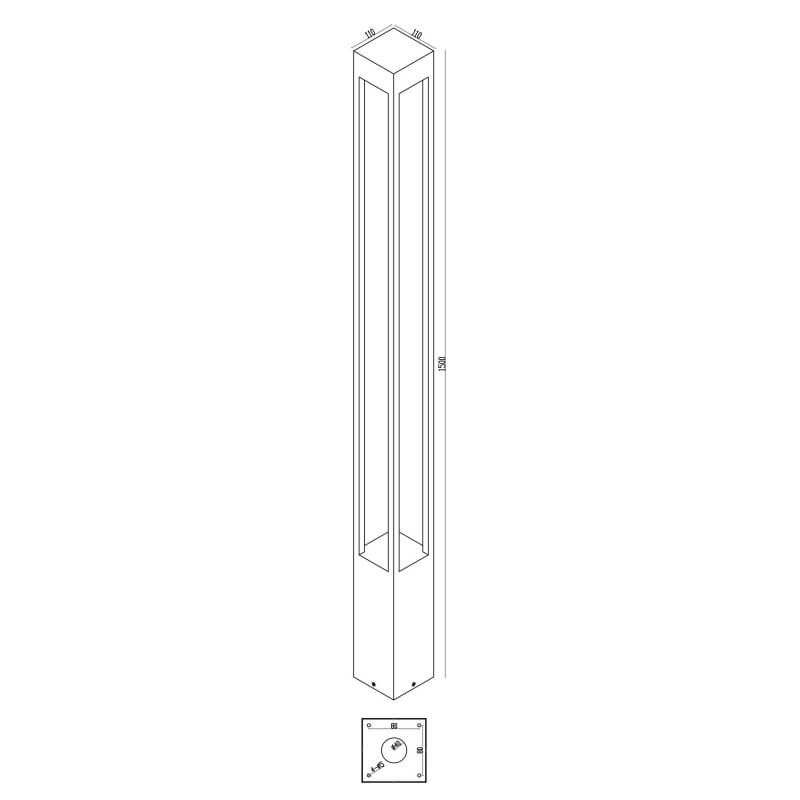 Elbe Maytoni Palo Led IP65 da Esterno tecnica