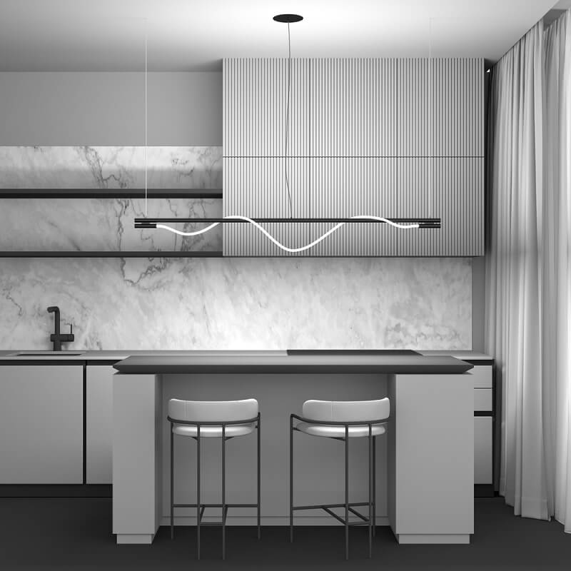 Tau Maytoni Lampadario Led Moderno ambiente