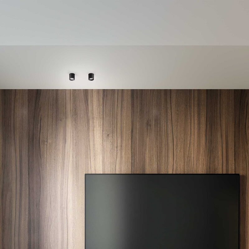 Dot Ideal Lux Plafoniera Led a Cilindro Moderna ambiente