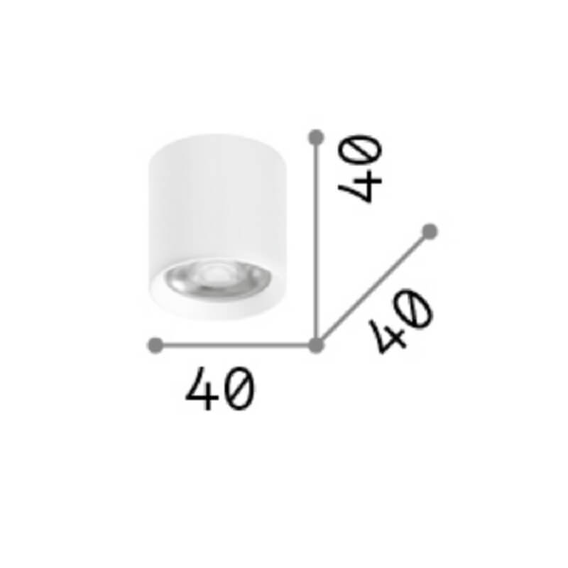 Dot Ideal Lux Plafoniera Led a Cilindro Moderna tecnica