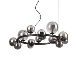 Ideal Lux Perlage Sp11 Lampadario 11 Sfere Ottone Nero