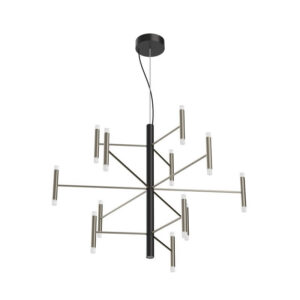 Perla_P9 Decòrative Lampadario Led Titanio/Nero