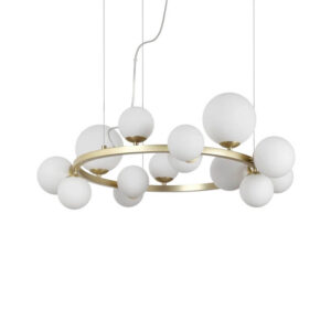 Perlage Sp14 Ideal Lux Lampadario a Sfere Bianco o Fumè