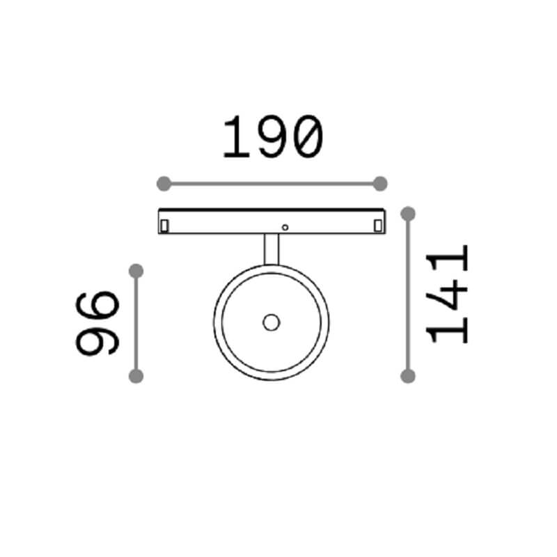Ego Track Flat Ideal Lux Spot Led 9W per Binario tecnica