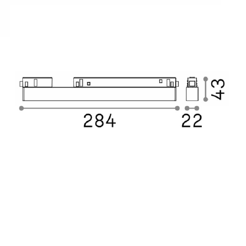 Ego Wide Ideal Lux Barra Led Lineare 7W per Binario tecnica