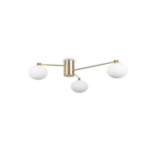 Ideal Lux Hermes PL3 Lampada a Soffitto Ottone