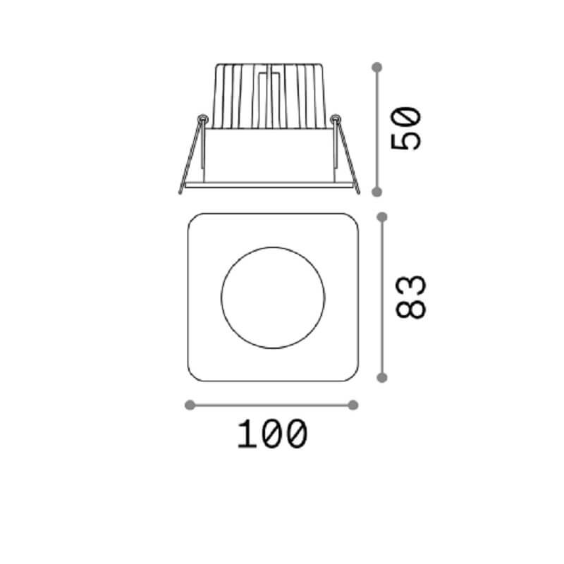 Room-65 Ideal lux Faretto Quadro da Incasso IP65