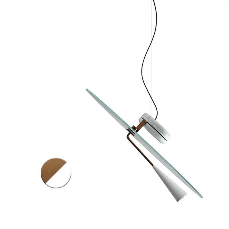 Stilnovo Bascula Lampada a Sospensione Led bianco bronzo