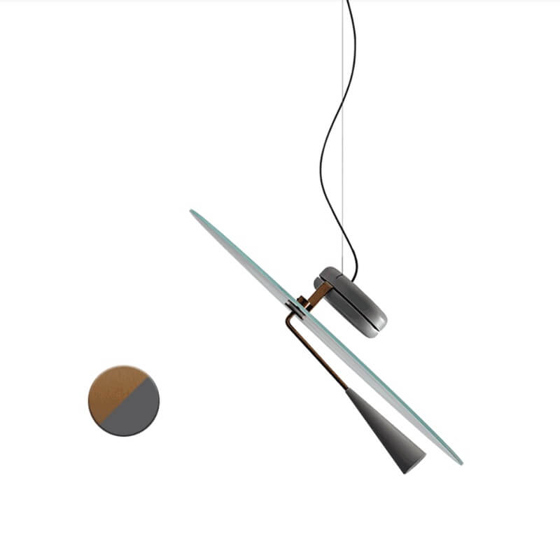 Stilnovo Bascula Lampada a Sospensione Led bronzo grigio