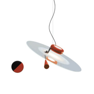 Stilnovo Bascula Lampada a Sospensione Led - Rossp/Nickel/Nero