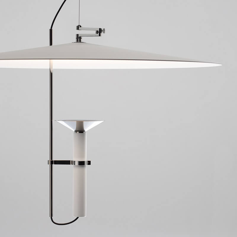 Stilnovo Luna Lampada a Sospensione Led bianca cromo