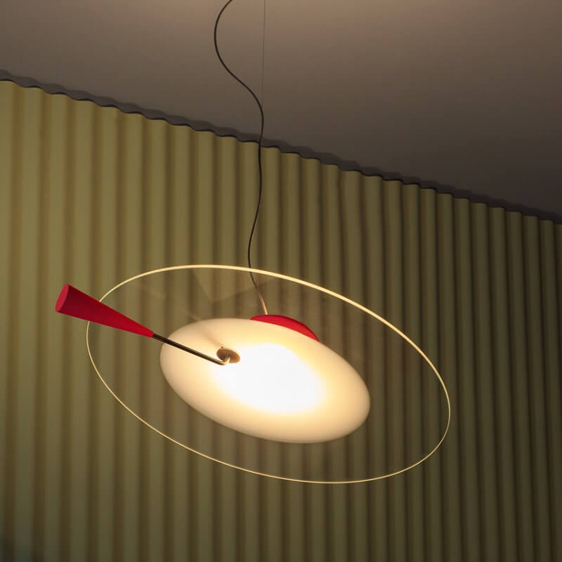 Stilnovo Bascula Lampada a Sospensione Led accesa