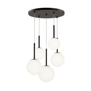 Maytoni Basic Form Lampadario 5 Sfere Nero