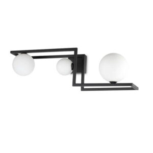 Angolo Pl3 Ideal Lux Plafoniera Nera