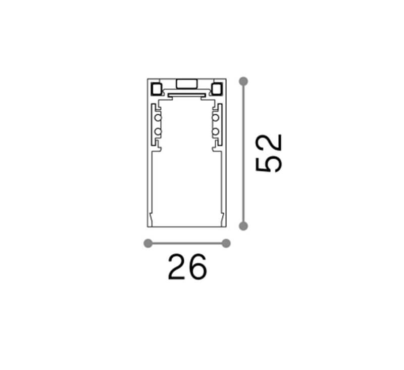Ego High Ideal Lux Binario Magnetico A Plafone