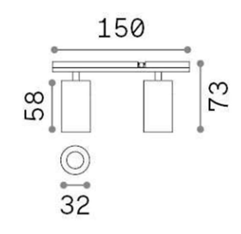 stick-track-double-ideal-lux-spot-10w-tecnica