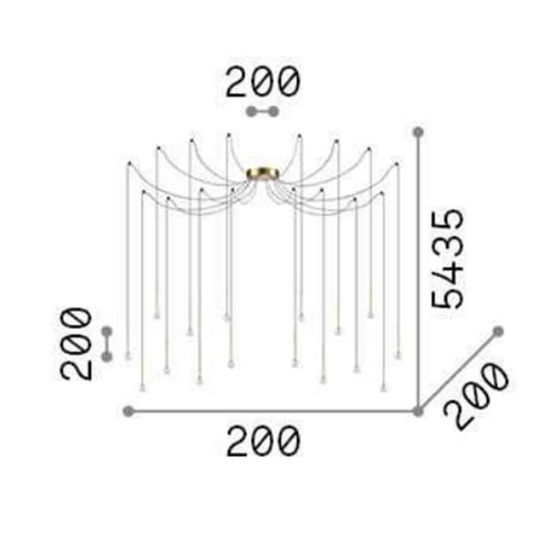 Lucciola SP16 Ideal Lux Lampada a Sospensione Nera